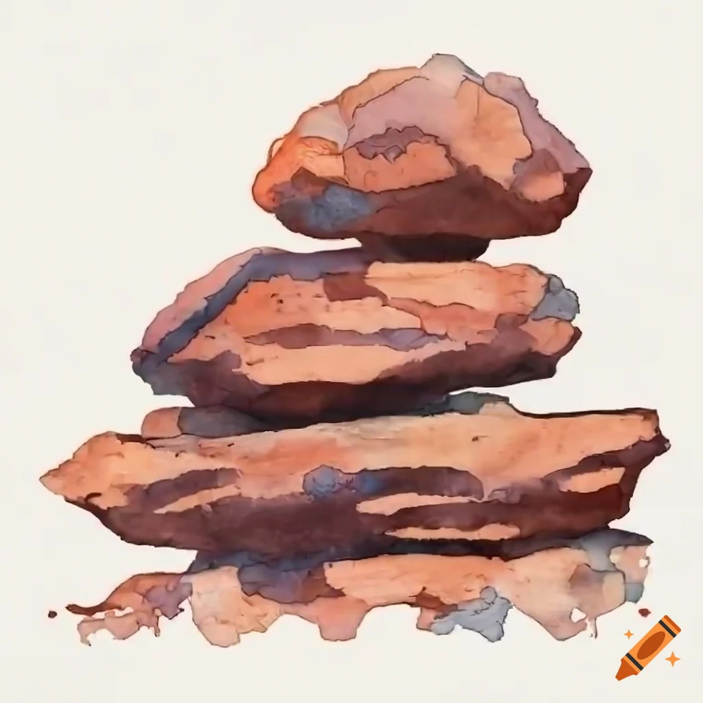 Pile of sandstone rocks in stylized video game art