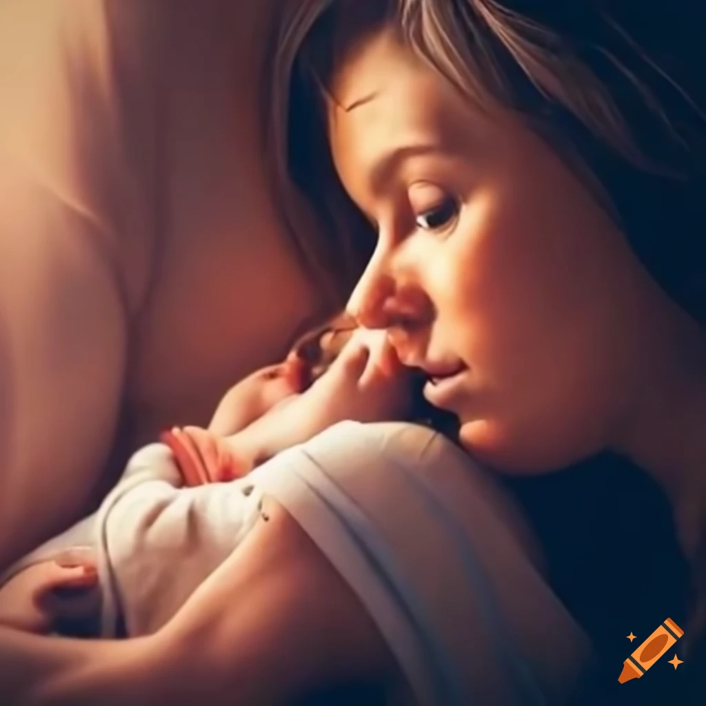 Une maman prenant soin de ses enfants