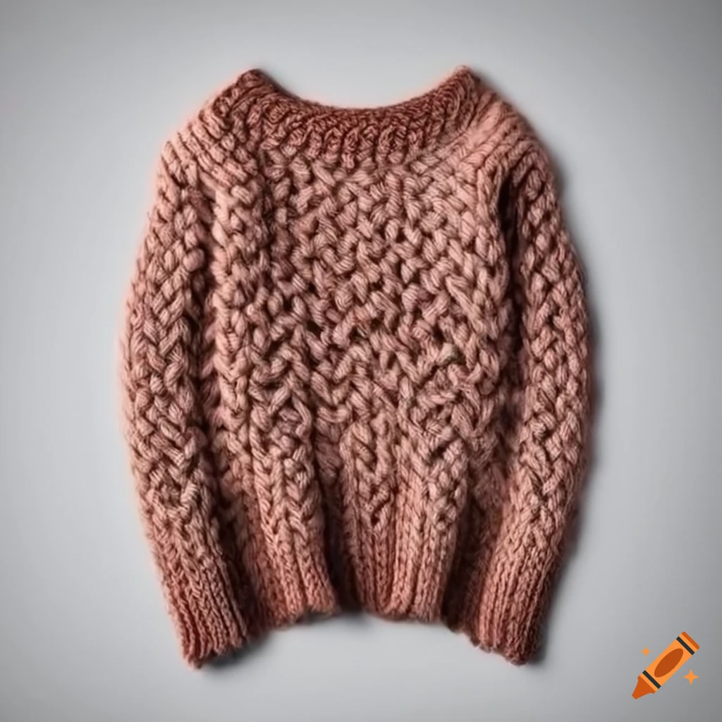 Thick knitted patterned sweater