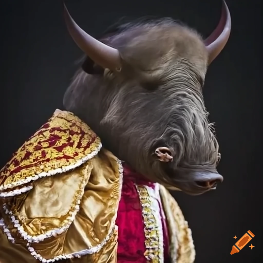 Jabali dressed as a Spanish bullfighter