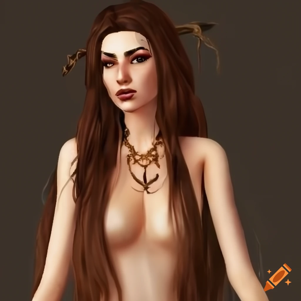 Boho witch sims woman
