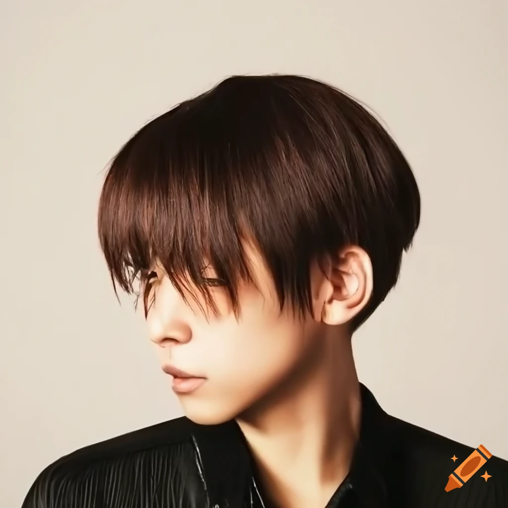 A cute and handsome Japanese male with a charming face resembling a famous actor