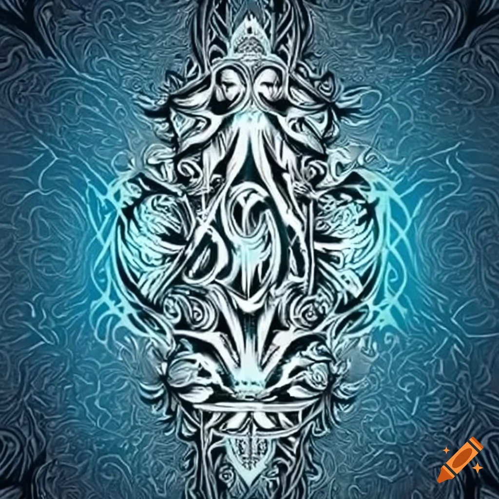 Intricately detailed tribal tattoo pattern