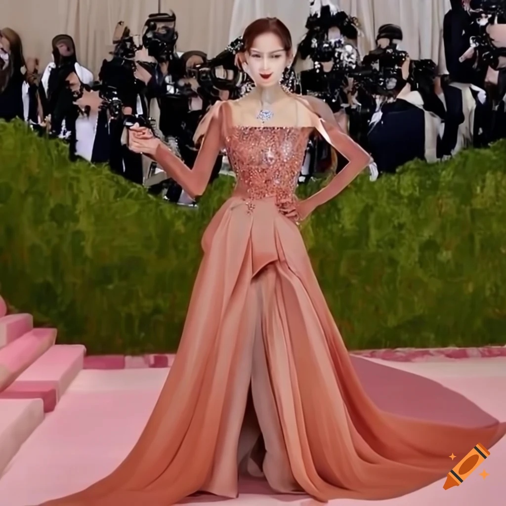 TWICE Tzuyu in MET GALA inspired 'Sunset Glow' outfit