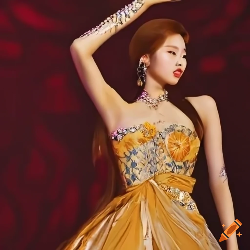 TWICE Sana in Festival of Fire inspired outfit