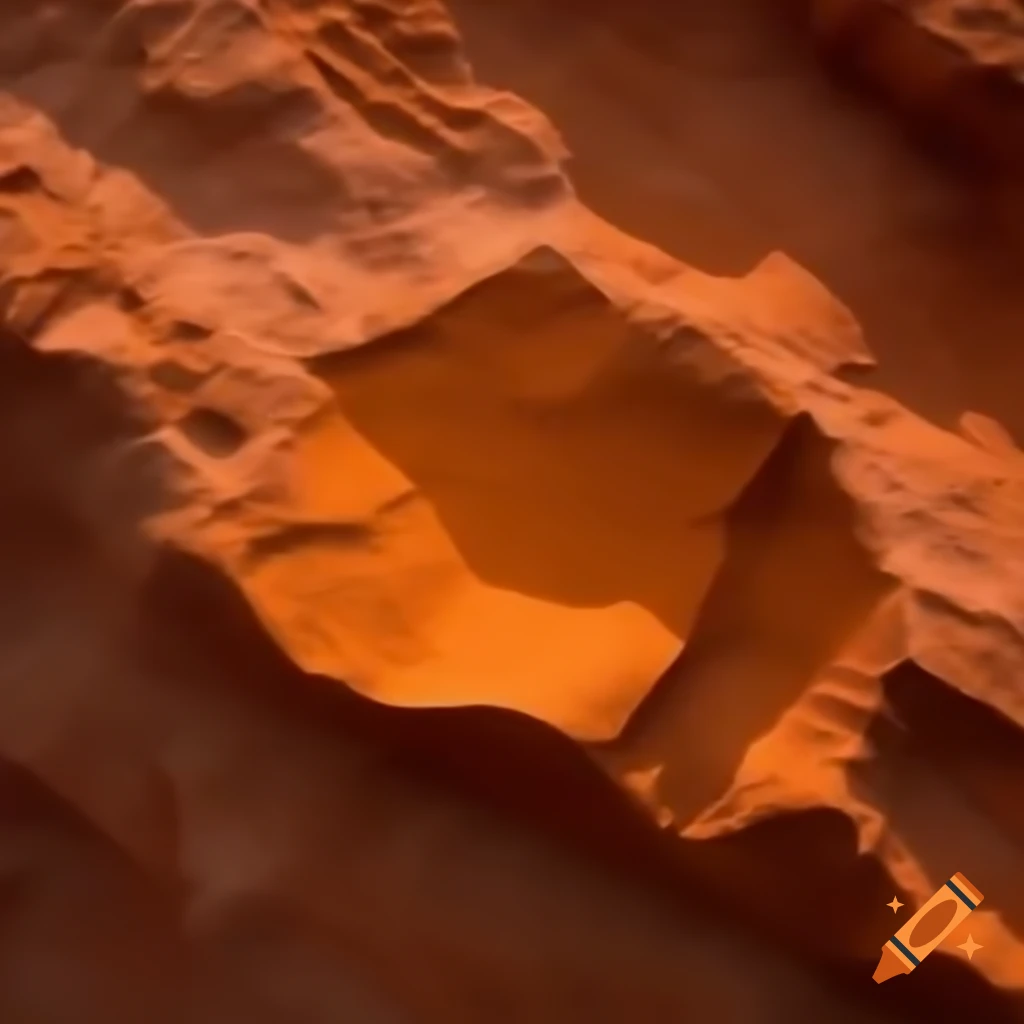 Rocky orange dry soil landscape