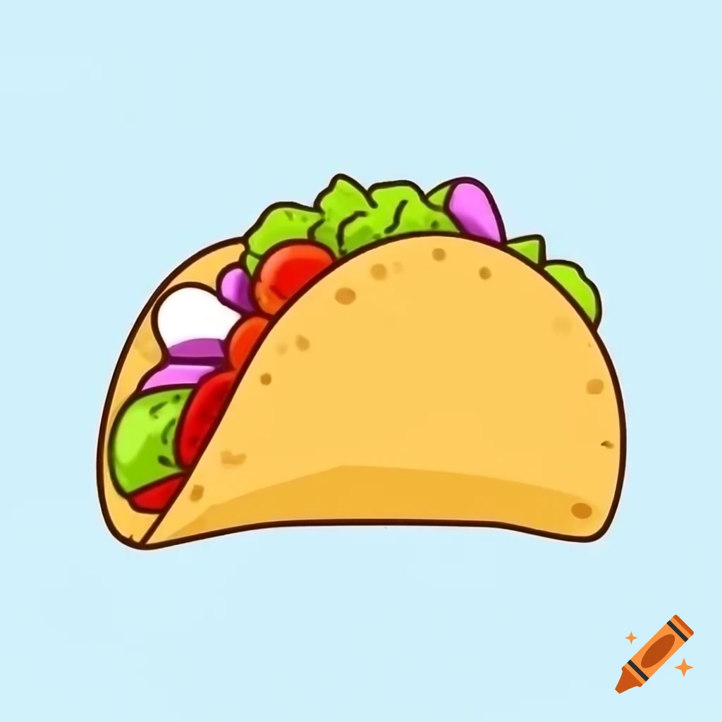 Cartoon-style tacos illustration