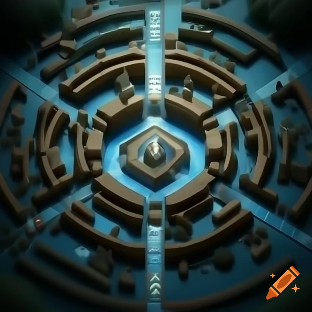 Digital art piece titled 'Strategic Mosaic' featuring intricate puzzle labyrinth symbolizing strategic thinking