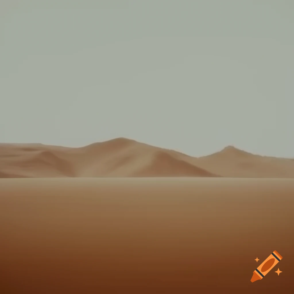 Desolate desert landscape with vast stretches of sand