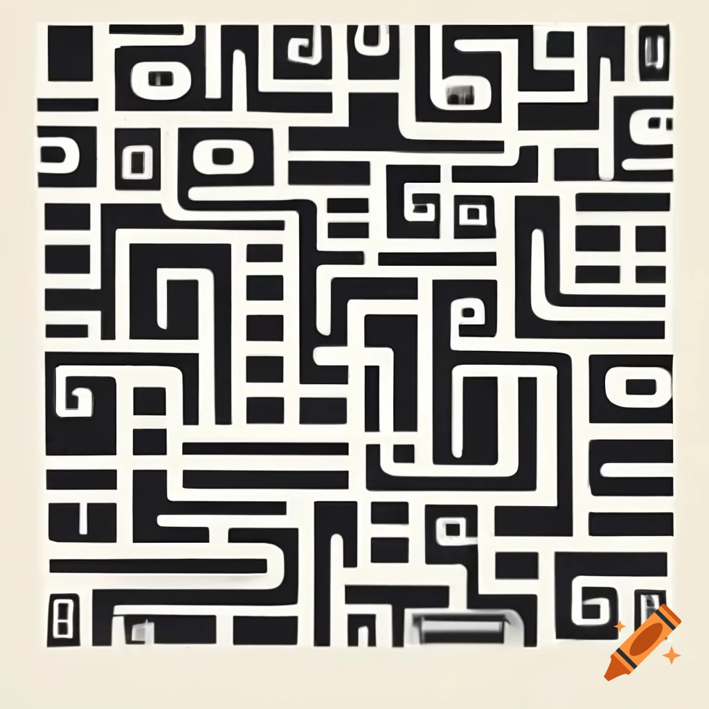 Bauhaus linocut artwork featuring geometric patterns