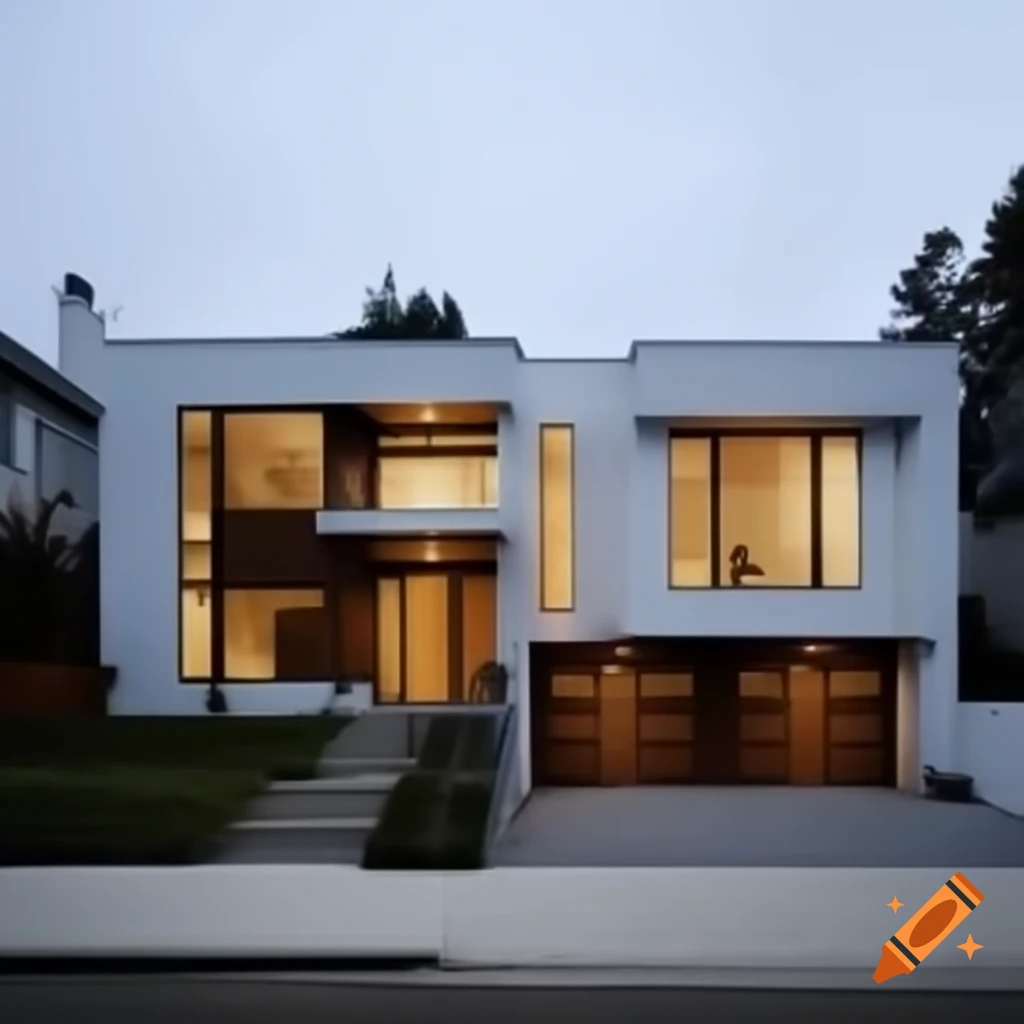 Modern two-story house with five sleeping rooms