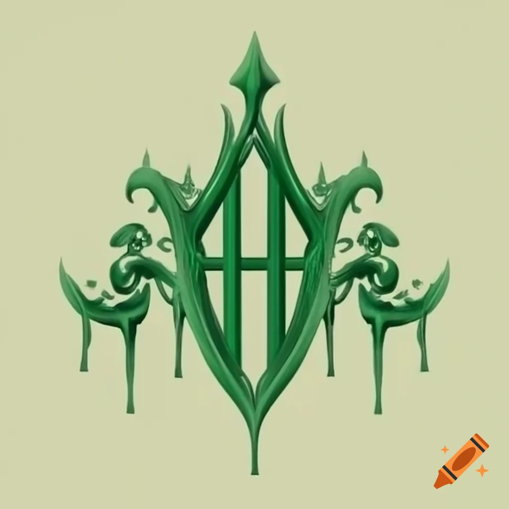 Elegant high fantasy artwork with ivy branches and spikey design featuring letter G