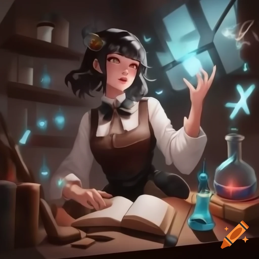 Romantic anime cover illustration featuring brunette character with soft shading