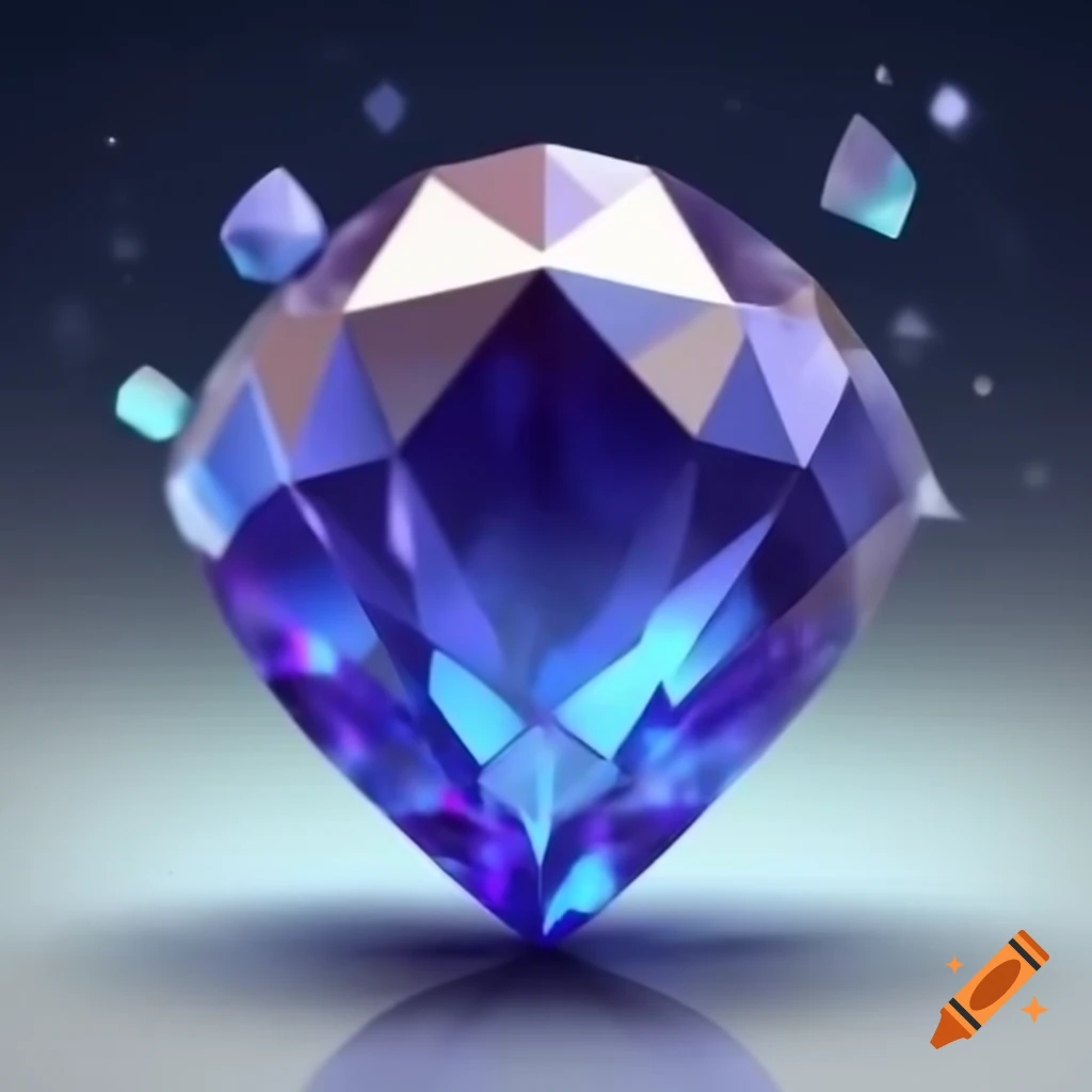 Gemstone with multiple facets showcasing complexity and balance, highlighted with sparkle effects