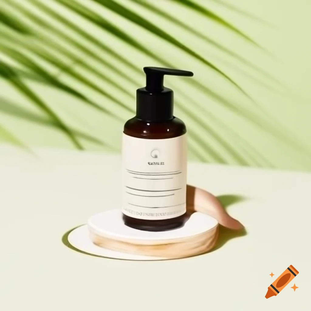 Elegant bottle of Virgin Coconut Oil Body Cream with coconut details on the label