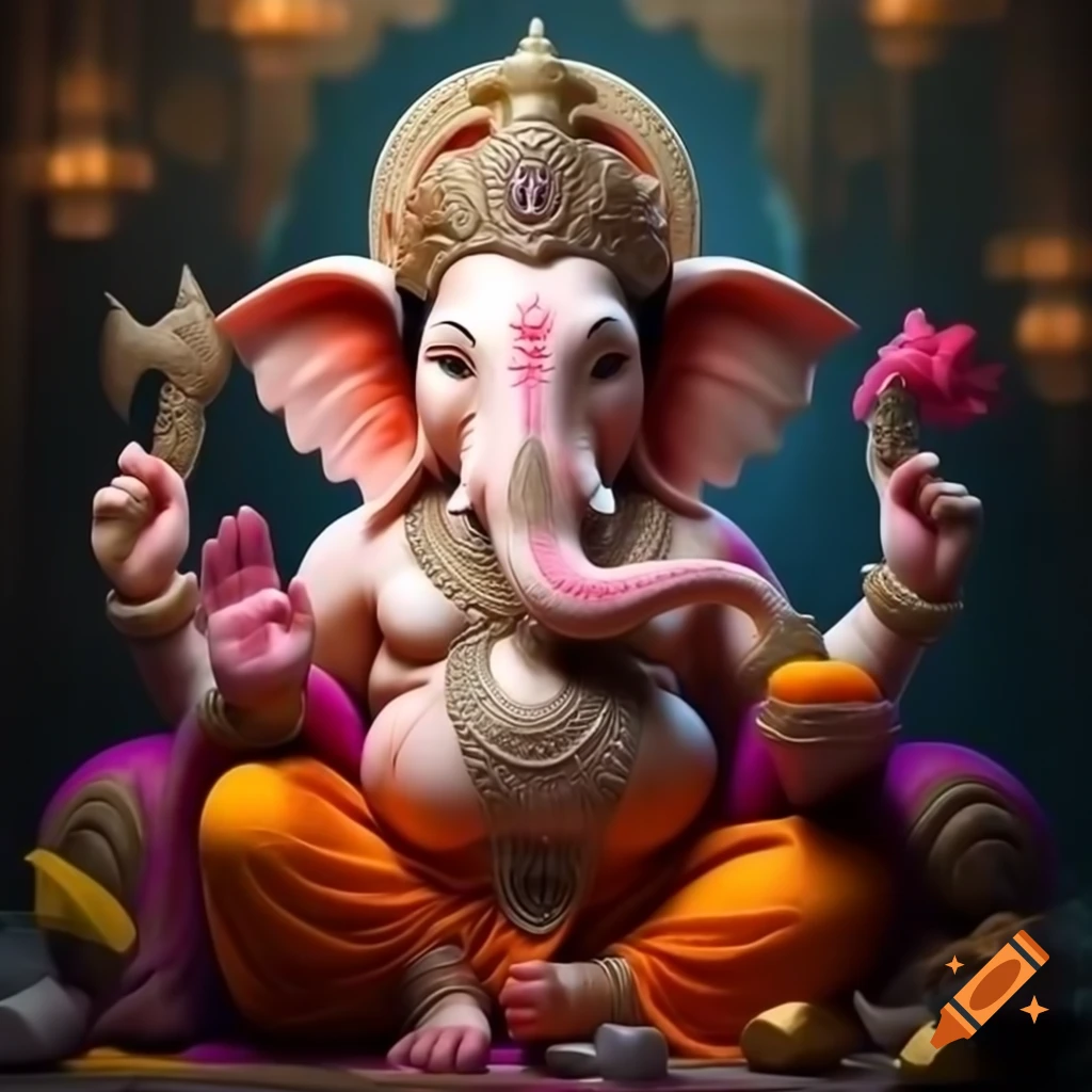 Ganpati festival invitation poster for Instagram story