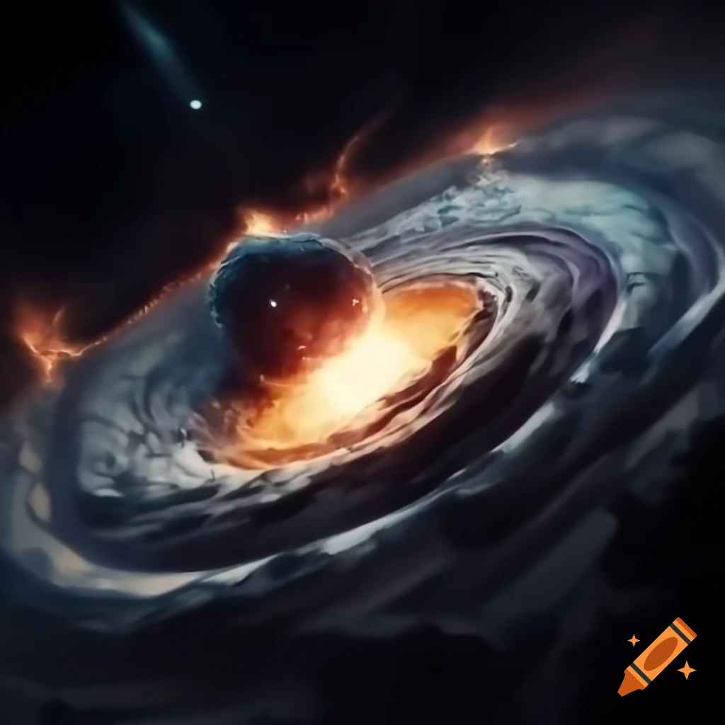 Dramatic scene with Mothership casting eerie glow over combatants