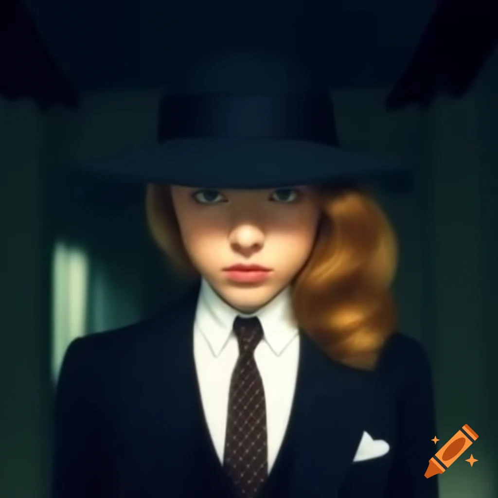 Scarlett johansson as a mafia girl in tokyo on craiyon