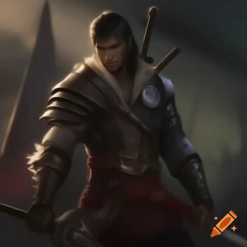 Male fantasy warrior character