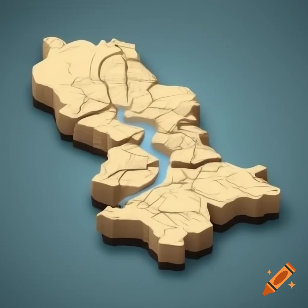 3D map of Partnach Gorge highlighting geographical features