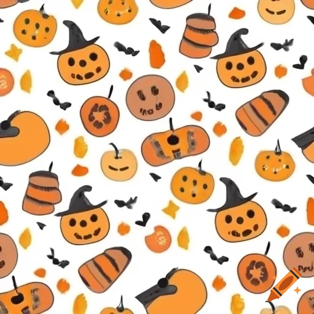 Cute Halloween pattern tile design