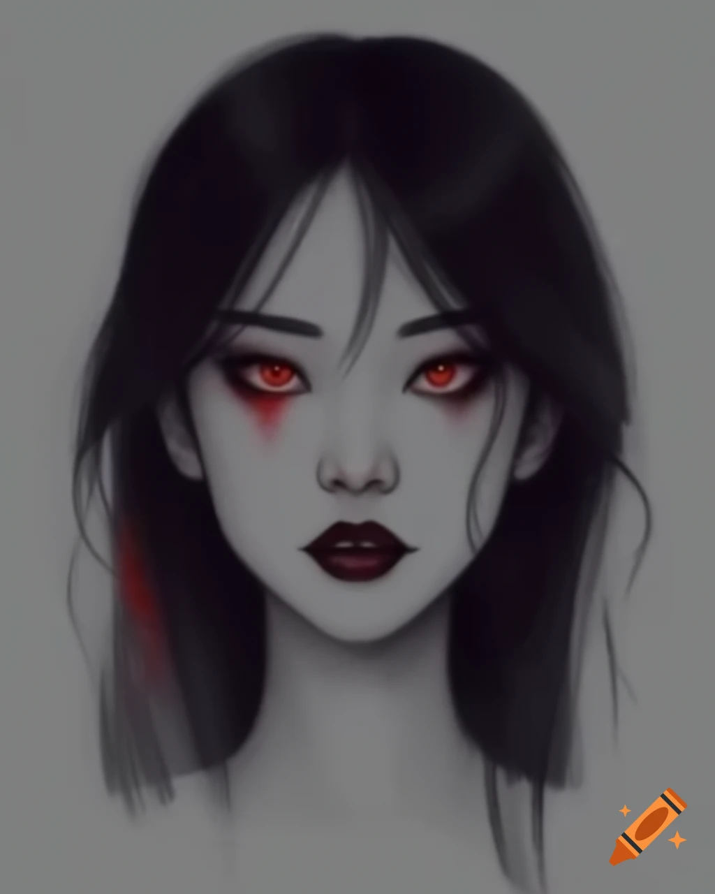 Asian vampire character with distinctive features