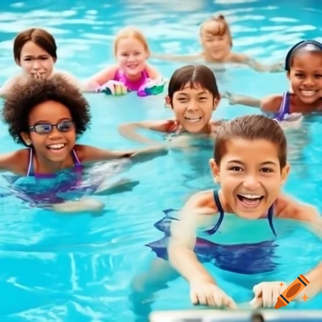 Happy Back to School celebration at the pool
