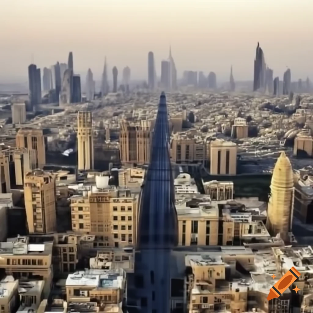 Aerial view of Cairo skyline