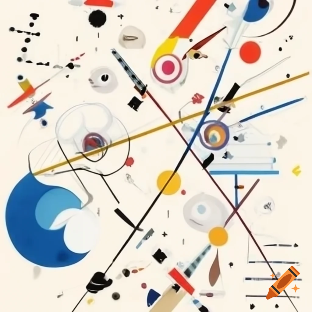 Kandinsky-inspired art featuring Chilean Patagonia and glaciers