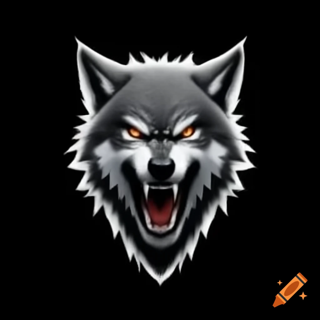 Aggressive wolf logo design