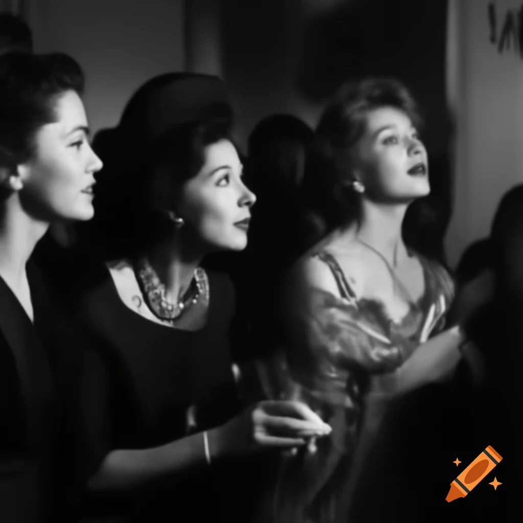 Cinematic portrayal of beautiful women in artistic setting