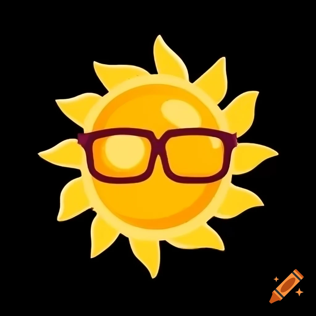Sun wearing sunglasses