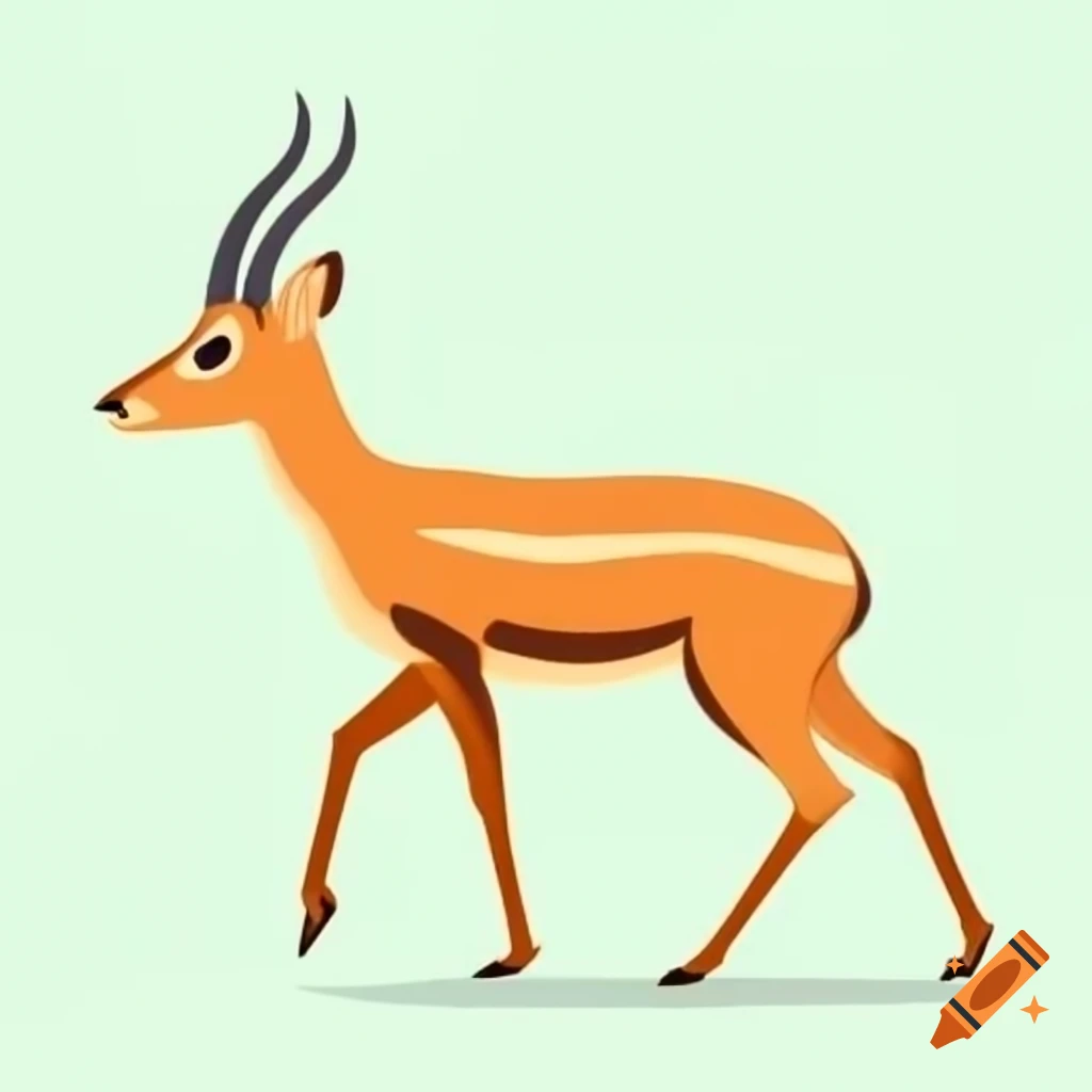 Antelope walking in natural habitat