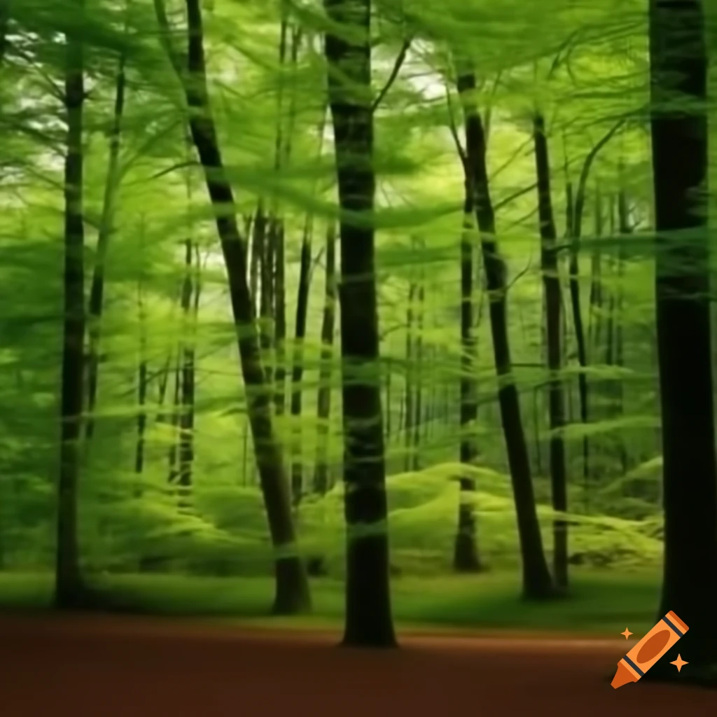 Beech trees in a natural setting