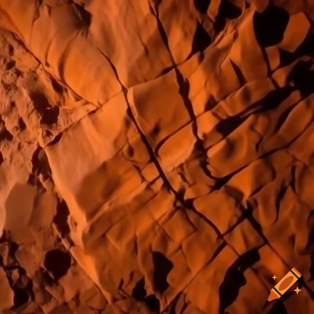 Rocky orange dry earth plate