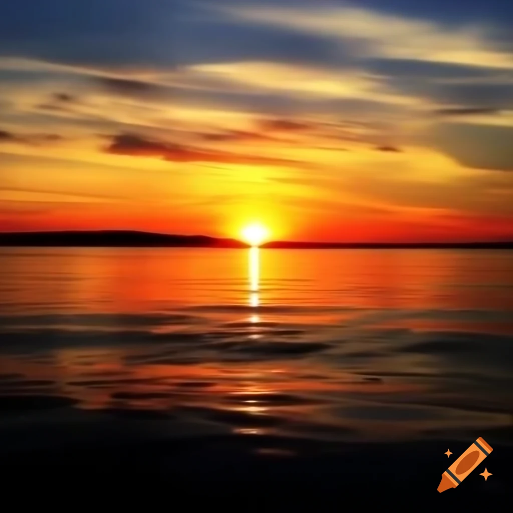 Stunning sunset over landscape in high definition