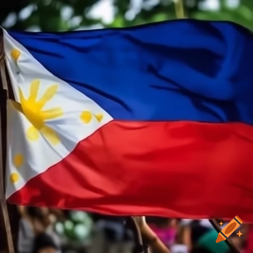 Philippine flag during first mass and independence day celebration