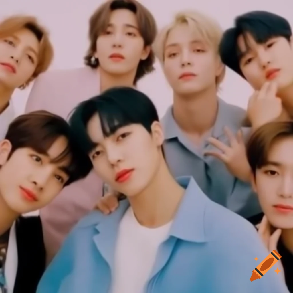 K-pop boy group performing together with stylish outfits
