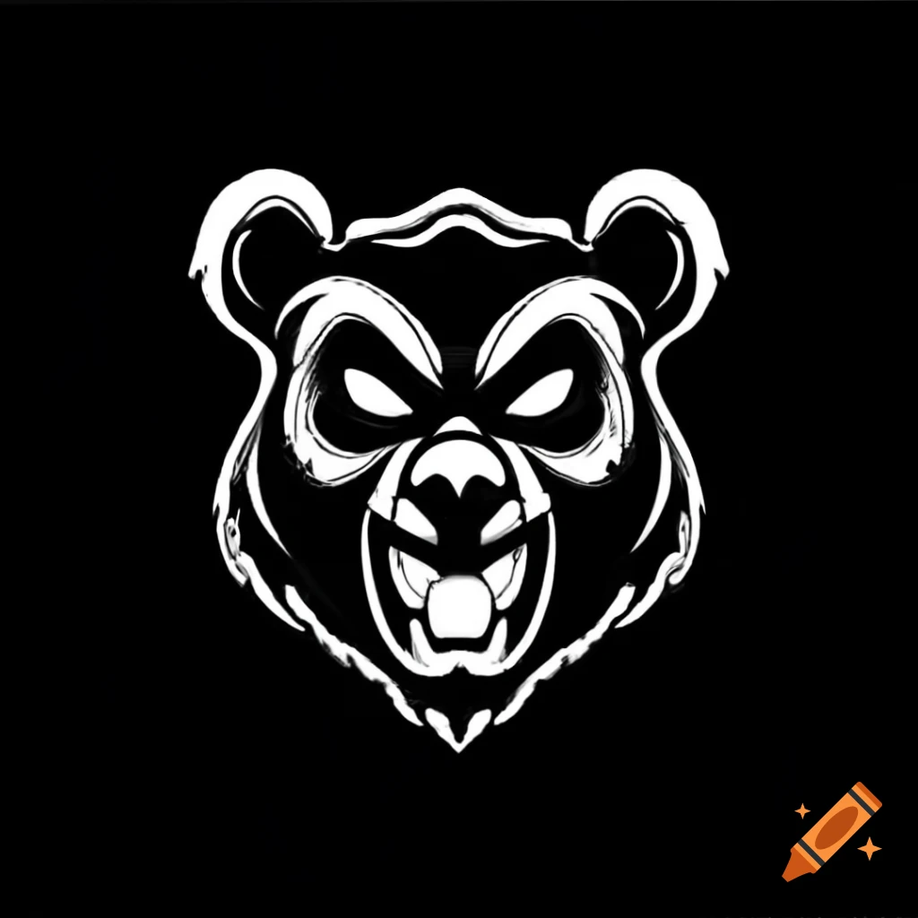 Scary bear animation logo design