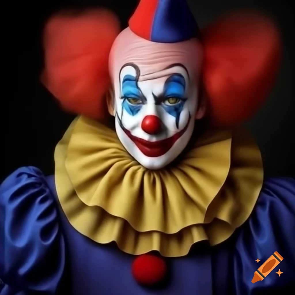 Emmanuel Macron depicted as a clown