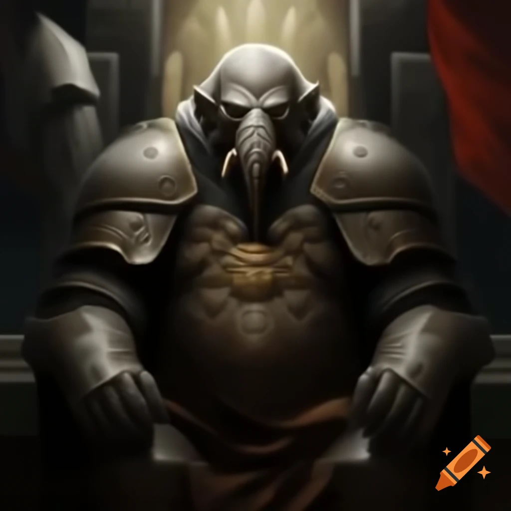 Eldrin the Conqueror, towering elephantfolk character description