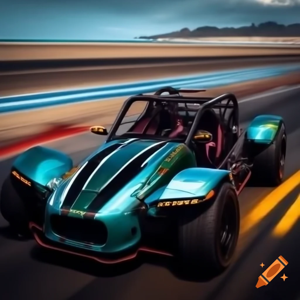 Beach buggy race featuring cars on sandy terrain