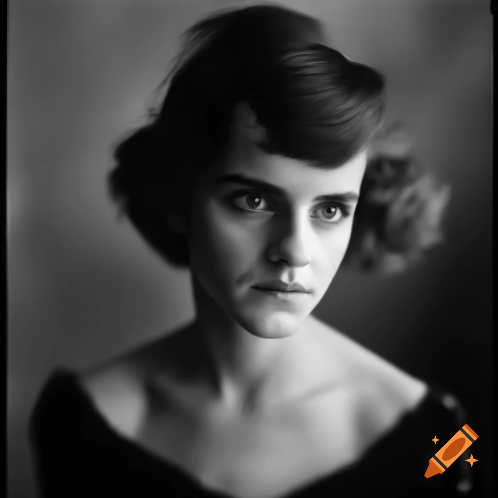 1920s style portrait of Emma Watson