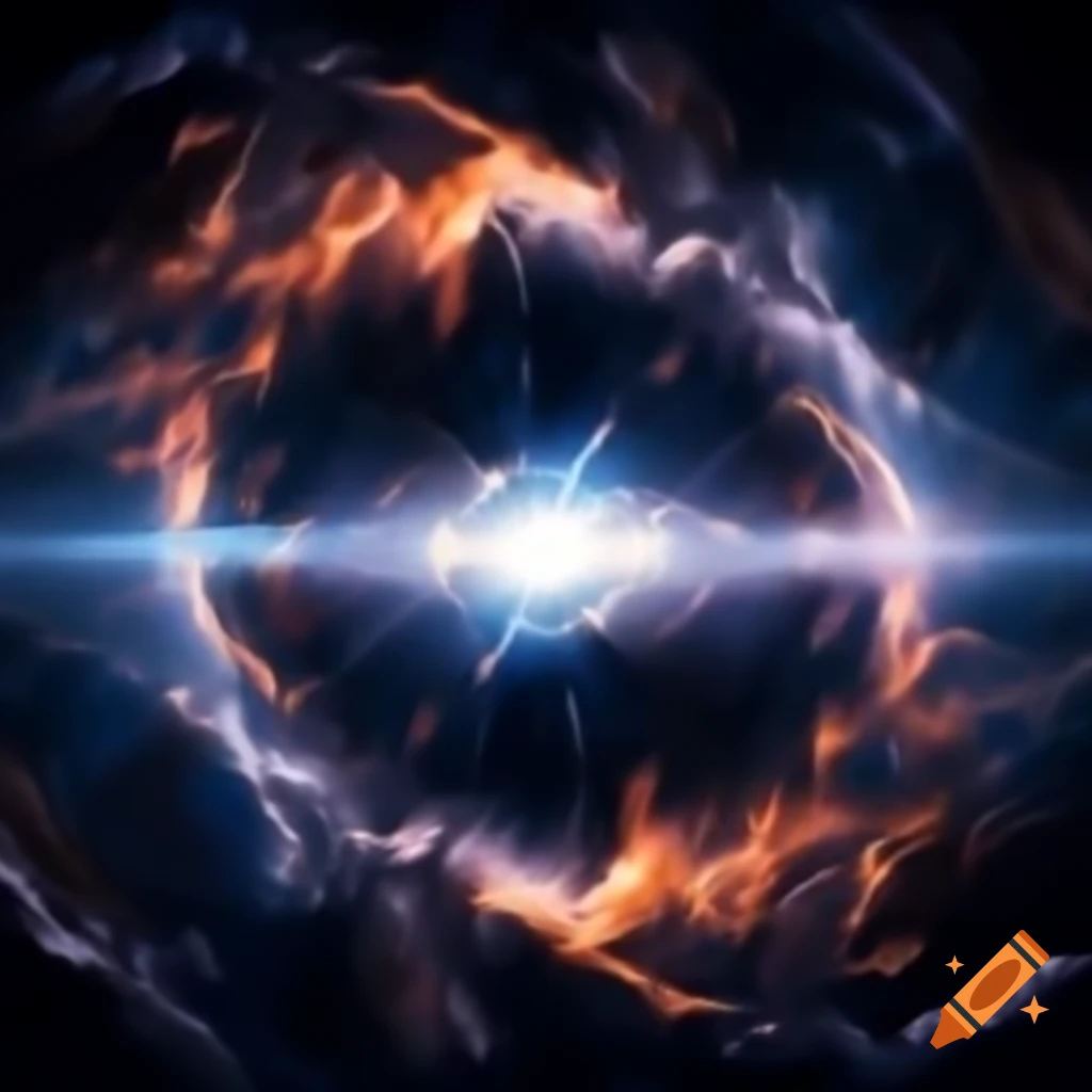 Dramatic scene with Mothership casting eerie glow over combatants