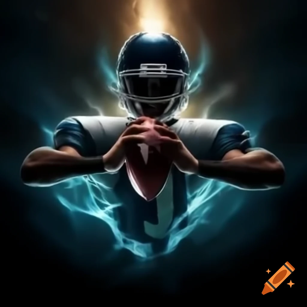 Powerful fantasy football logo design