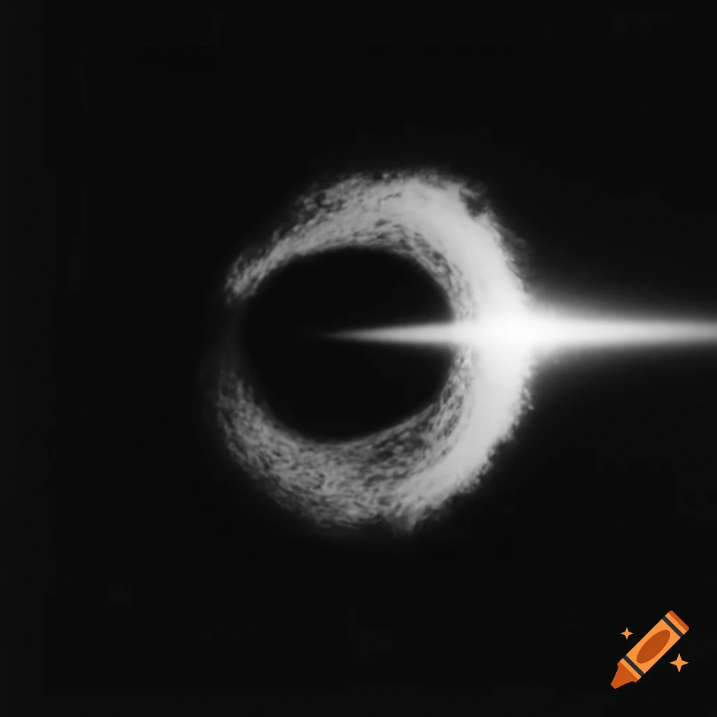 Black background with white concentric sand circles falling to the ground