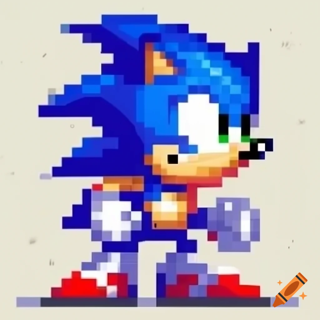 8-bit Sonic character design