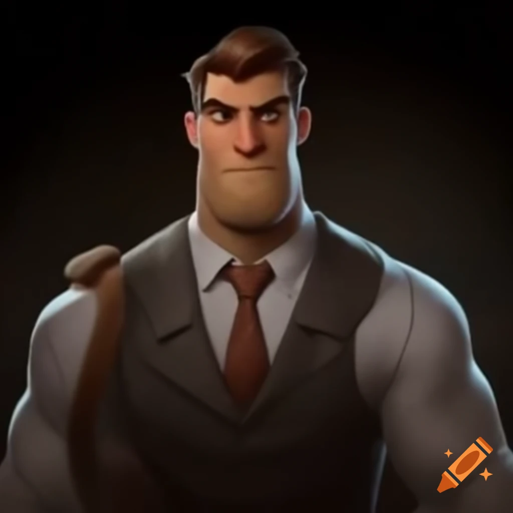 Handsome heavy set businessman with brown hair and light brown eyes