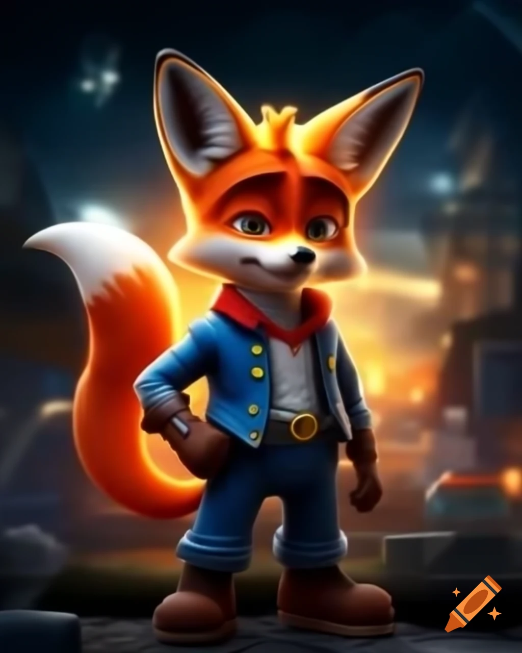 Super Fox hero Nintendo poster design