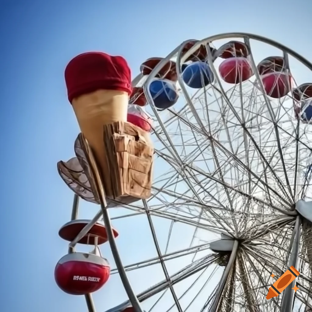 Governor Tim Walz enjoying ice cream on a ferris wheel at MN state fair, hyperrealistic detail